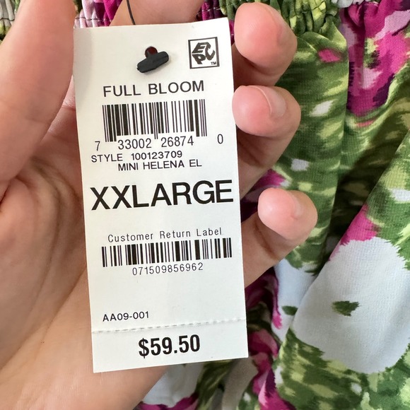 Bar III Women's XXL Full Bloom Off Shoulder Smocked Long‎ Sleeve Blouse Top - Picture 4 of 9